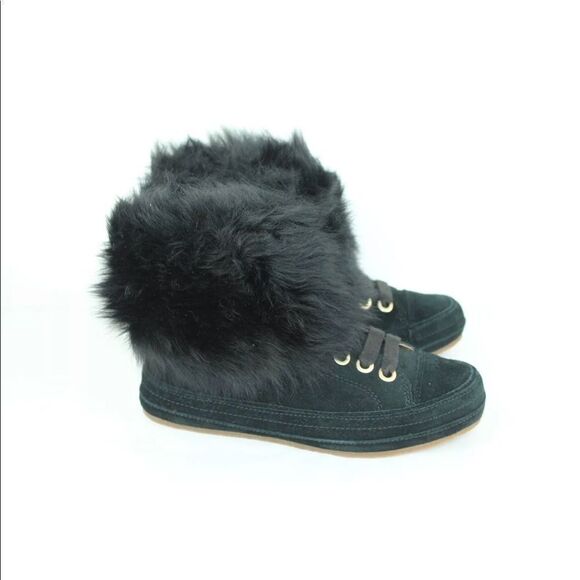 UGG ANTOINE MONGOLIAN FLUFFY FUR WOMENS SNEAKERS - Picture 1 of 8